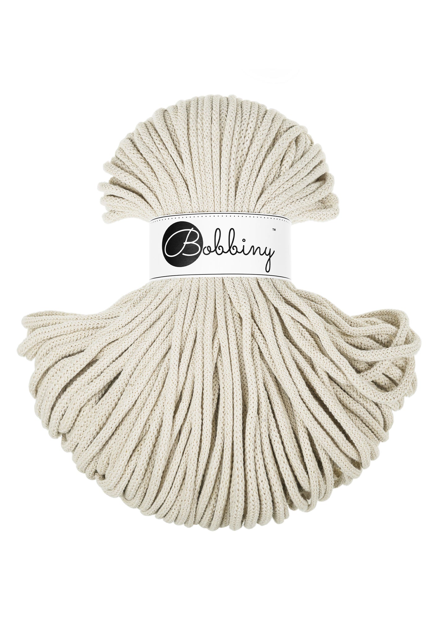 Cashmere Beige - 5mm Bobbiny Braided Cord