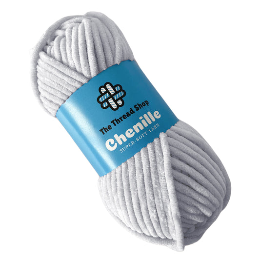 Cool Grey - Super-Soft Chenille Yarn