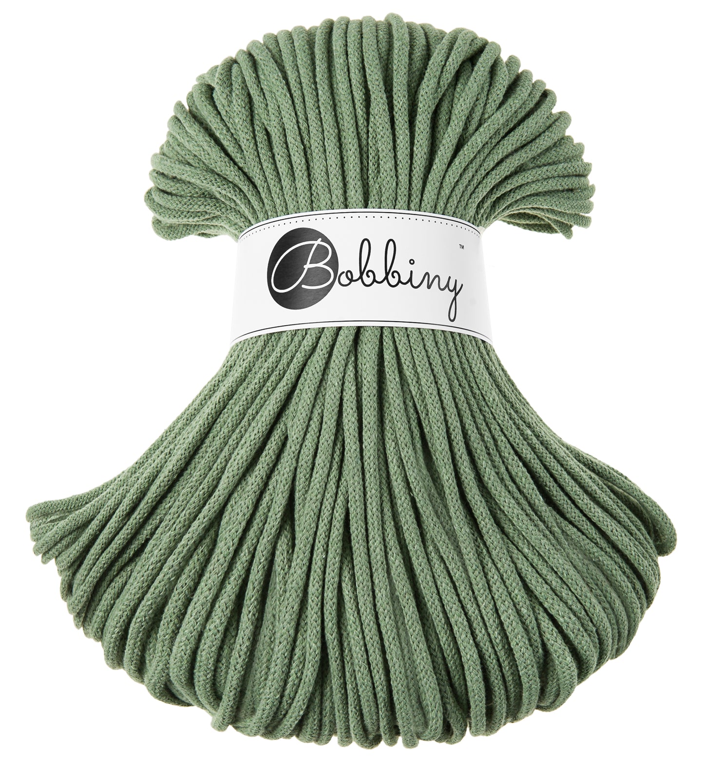 Eucalyptus Green - 5mm Bobbiny Braided Cord