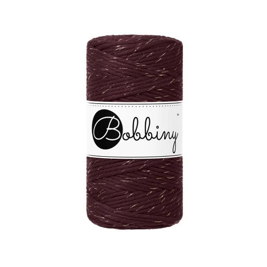 Golden Burgundy - 3mm, Bobbiny Macrame Cord