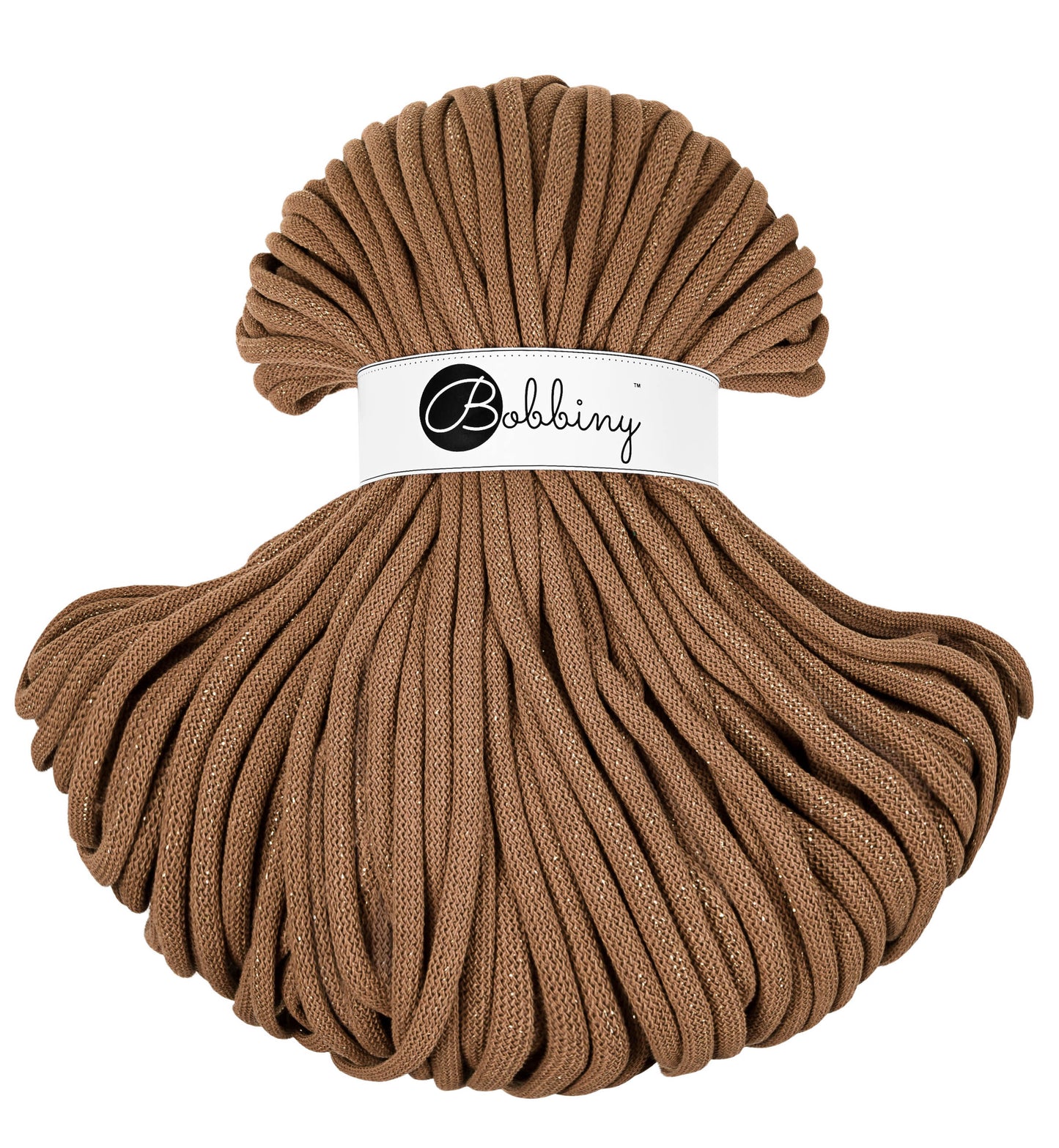 Golden Caramel - 9mm Jumbo Bobbiny Braided Cord