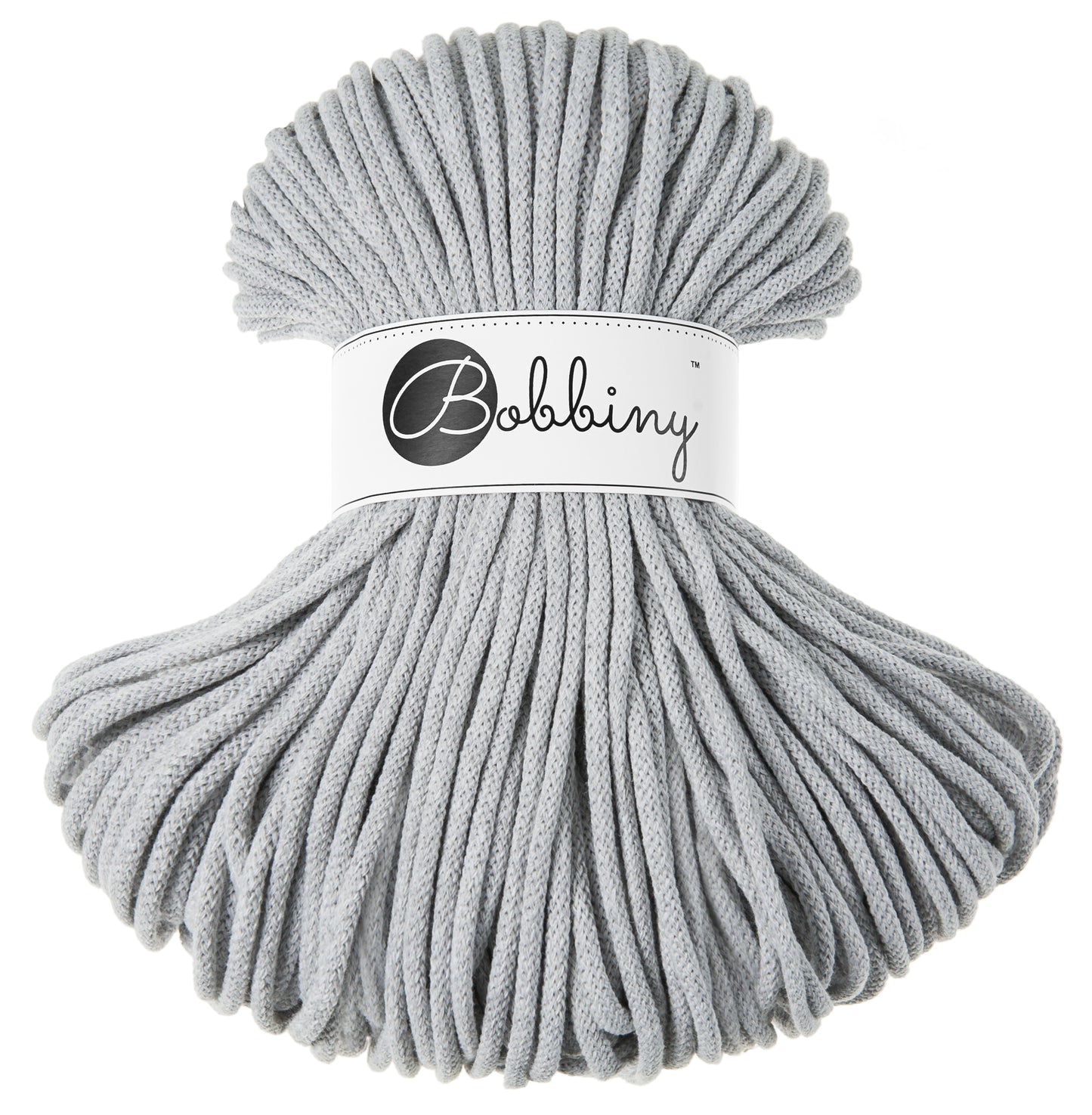 Light Grey - 5mm Bobbiny Braided Cord