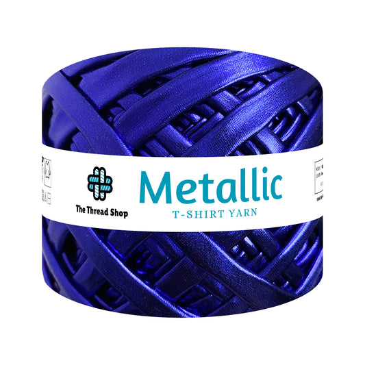 Imperial Blue Metallic T-shirt Yarn