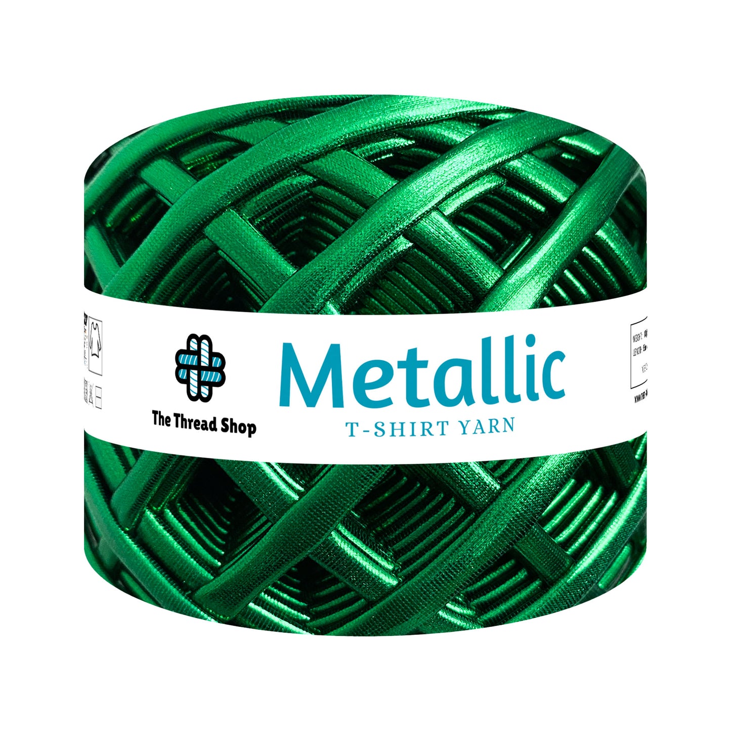 Emerald Green Metallic T-shirt Yarn