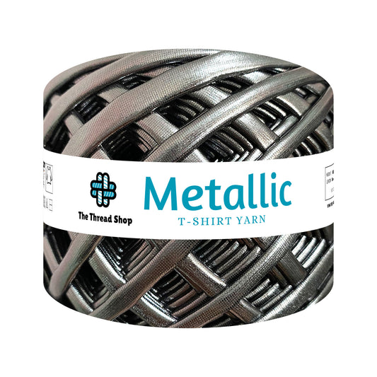 Gunmetal Grey Metallic T-shirt Yarn