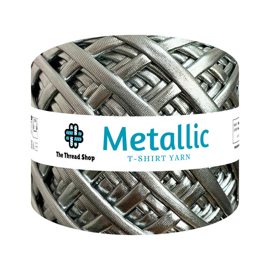 Silver Metallic T-shirt Yarn