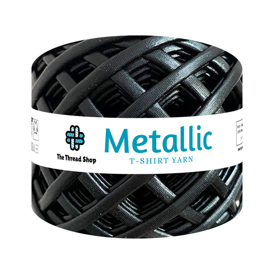 Black Metallic T-shirt Yarn