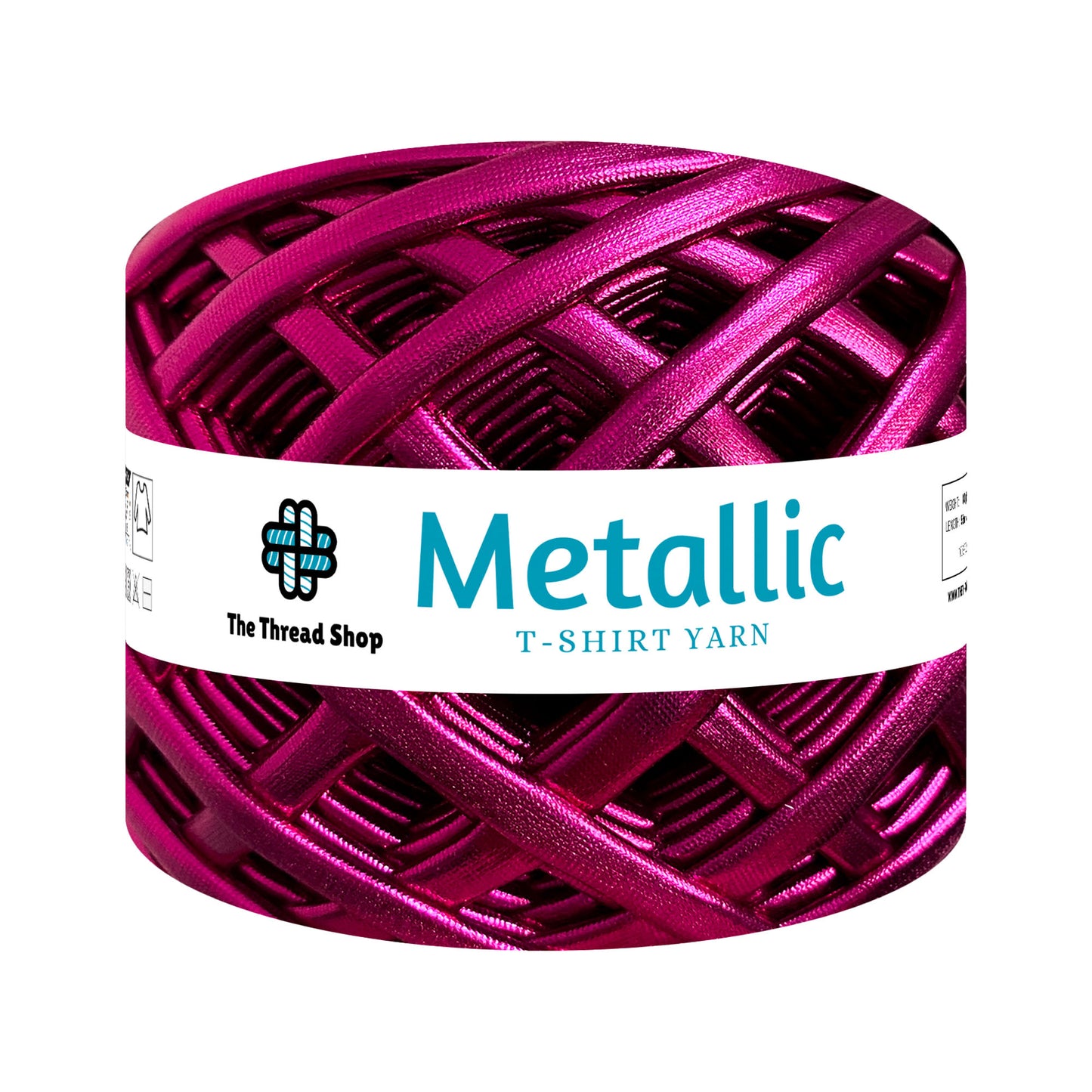 Magenta Metallic T-shirt Yarn