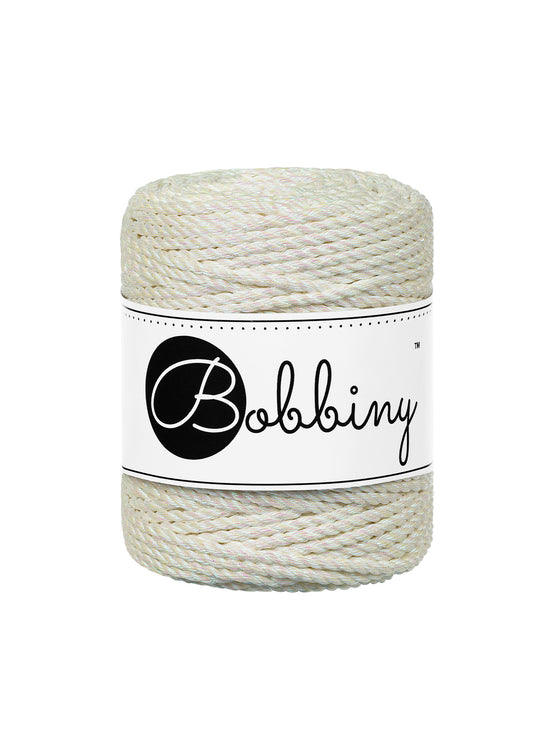 Metallic Moonstone - 3mm 3PLY 50m, Bobbiny Macramé Cord