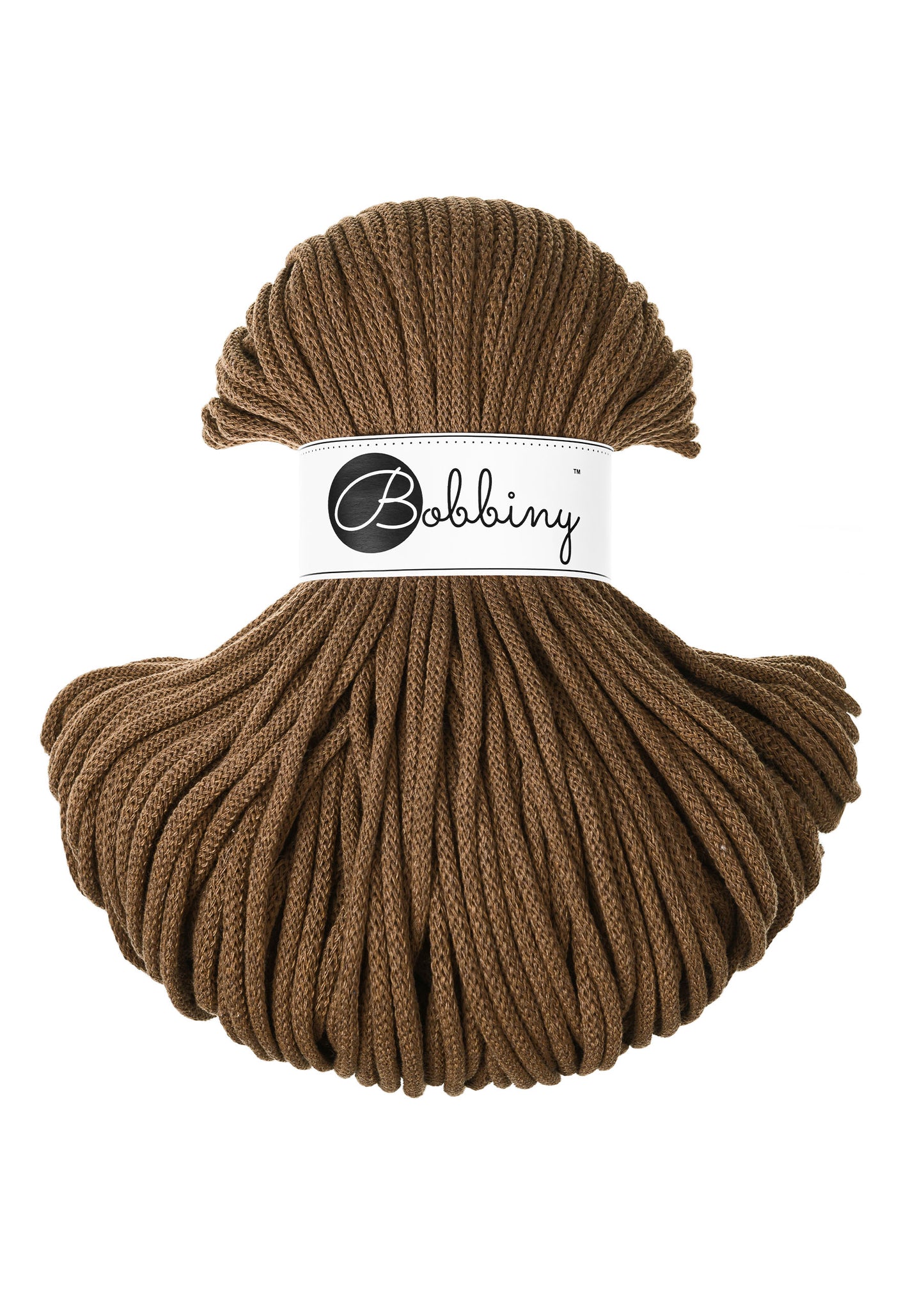 Nut Brown - 5mm Bobbiny Braided Cord