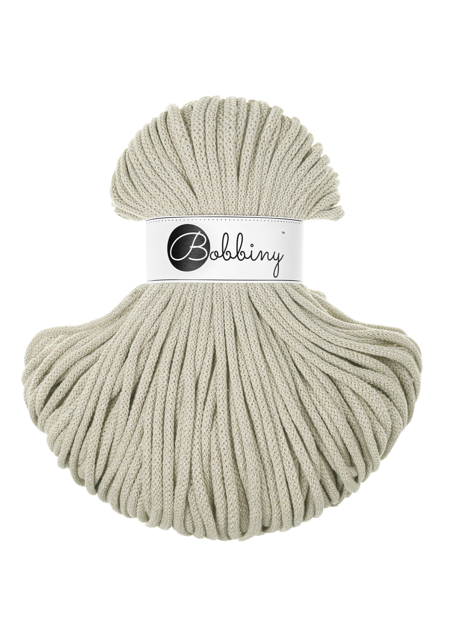 Pale Olive - 5mm Bobbiny Braided Cord