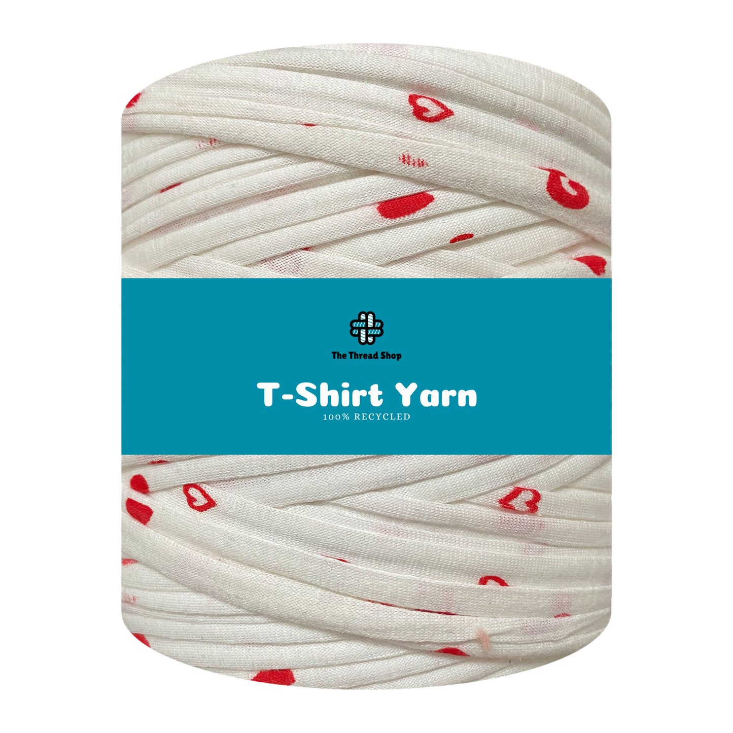 Cherry Hearts Print - Thread Shop T-Shirt Yarn