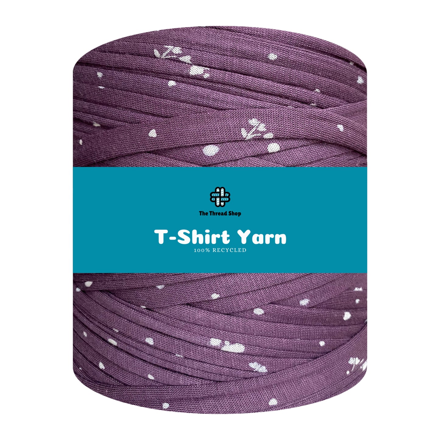 Purple Floral Print - Thread Shop T-Shirt Yarn