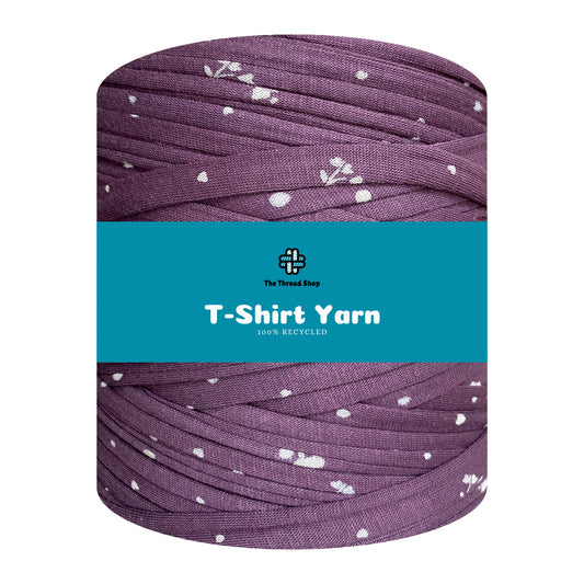 Purple Floral Print - Thread Shop T-Shirt Yarn