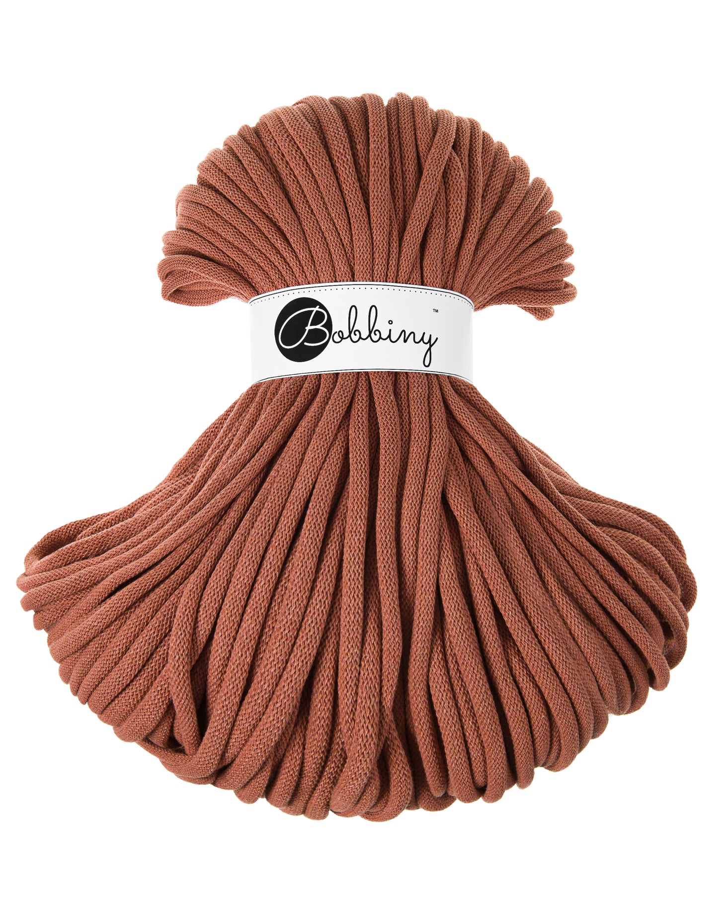 Terracotta - 9mm Jumbo Bobbiny Braided Cord