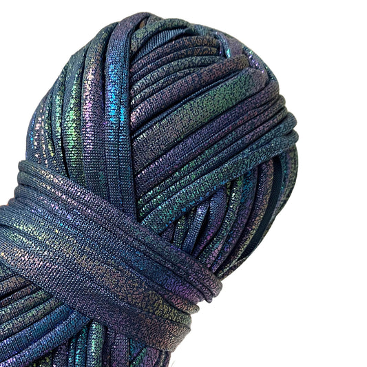 Midnight - Metallic Pearl T-shirt Yarn