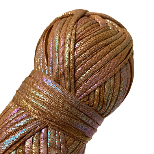 Bronze Obsidian - Metallic Pearl T-shirt Yarn