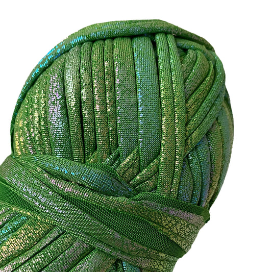 Emerald Veil - Metallic Pearl T-shirt Yarn