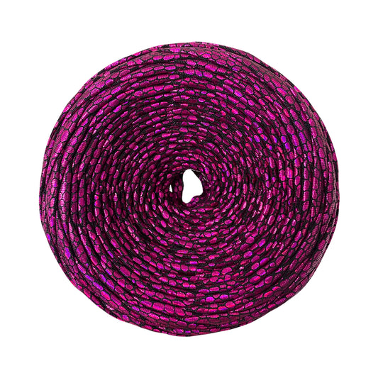 Magenta Print Metallic T-shirt Yarn