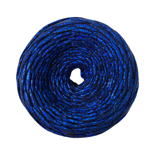 Sapphire Blue Print Metallic T-shirt Yarn