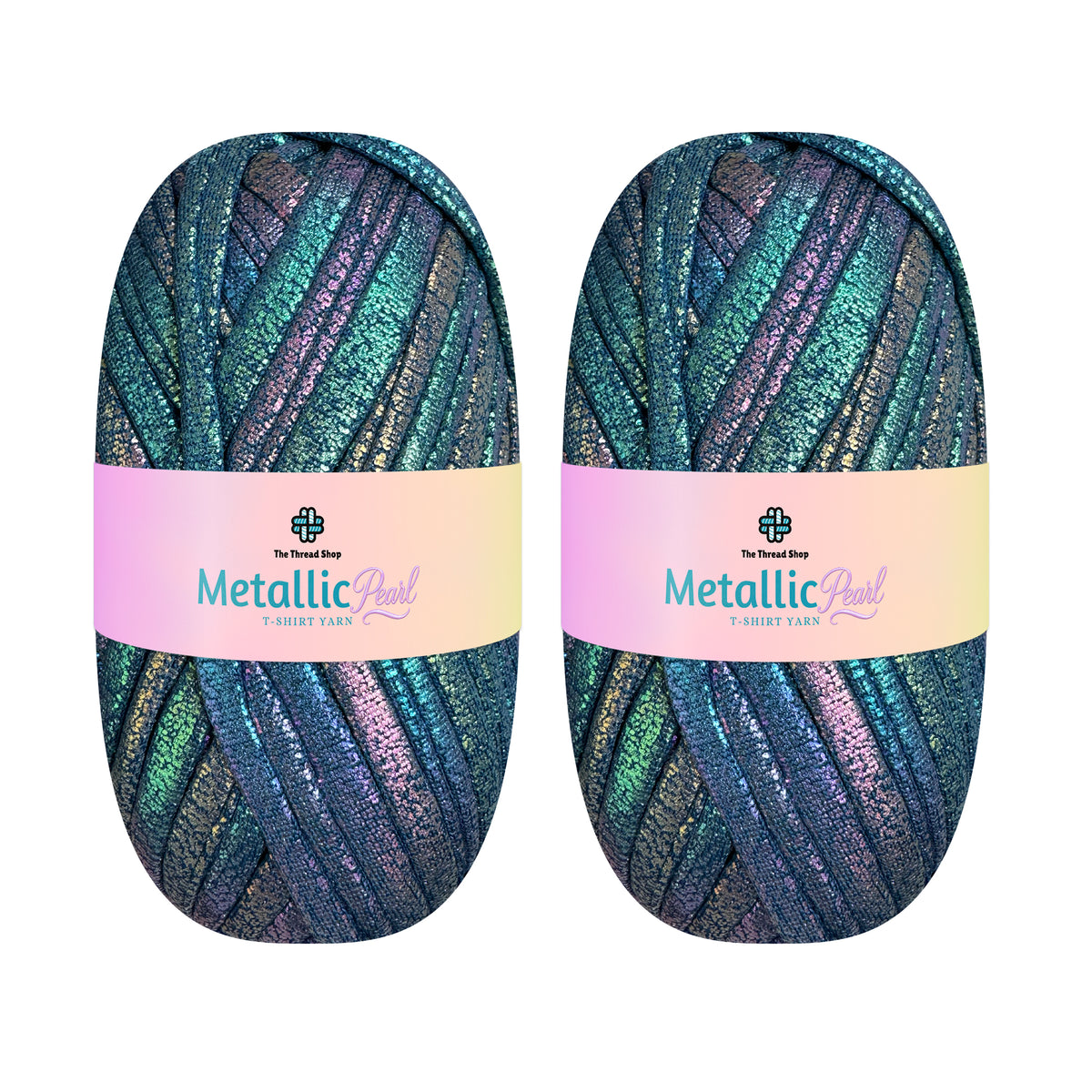 Midnight - Metallic Pearl T-shirt Yarn