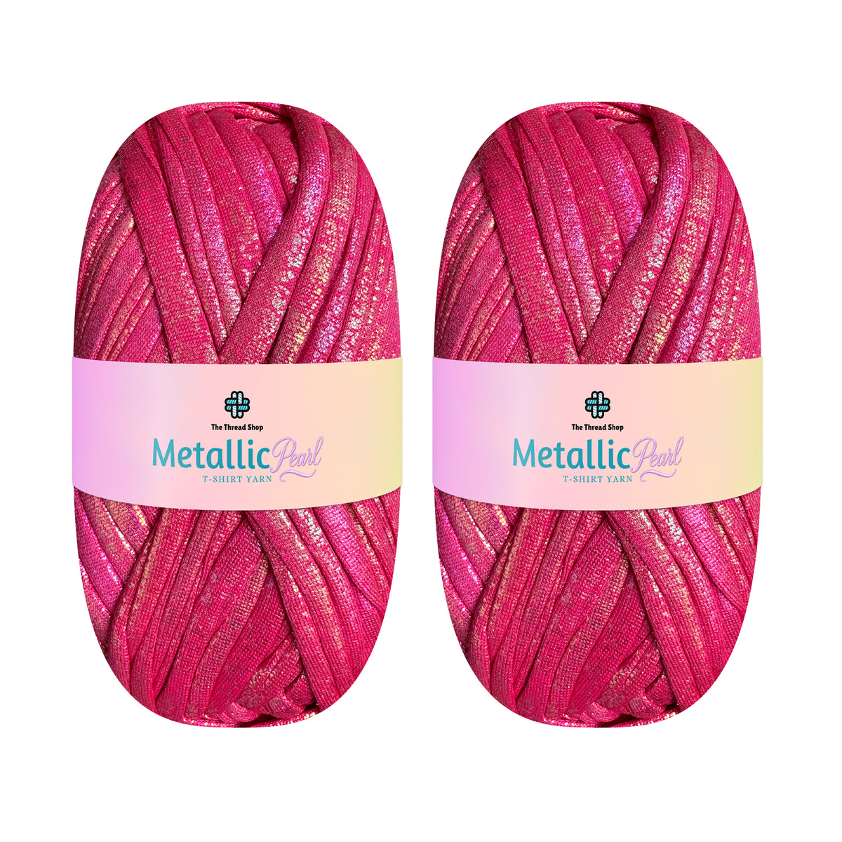 Pink Sapphire - Metallic Pearl T-shirt Yarn
