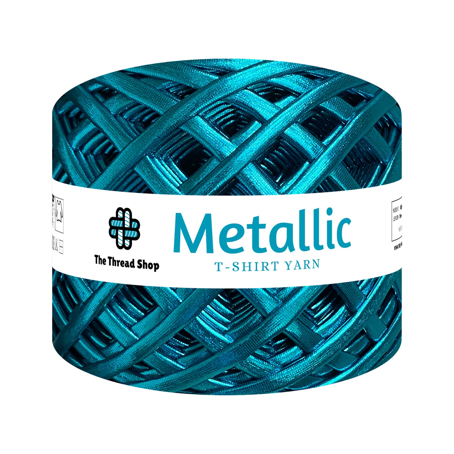 Turquoise Metallic T-shirt Yarn
