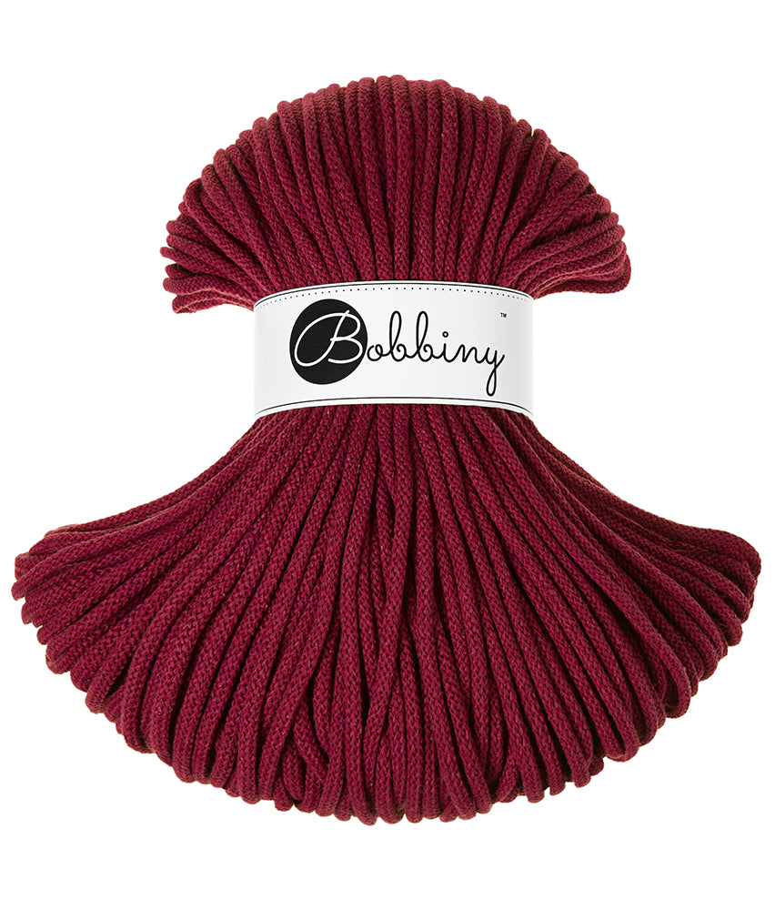 Wine Red - 5mm Bobbiny Braided Cord