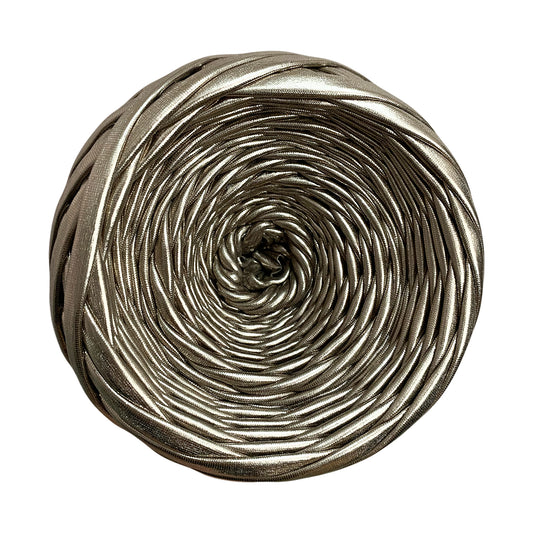 Antique Brass Metallic T-shirt Yarn