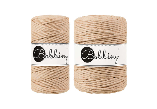 Biscuit - 3mm & 5mm Bobbiny Macrame Cord
