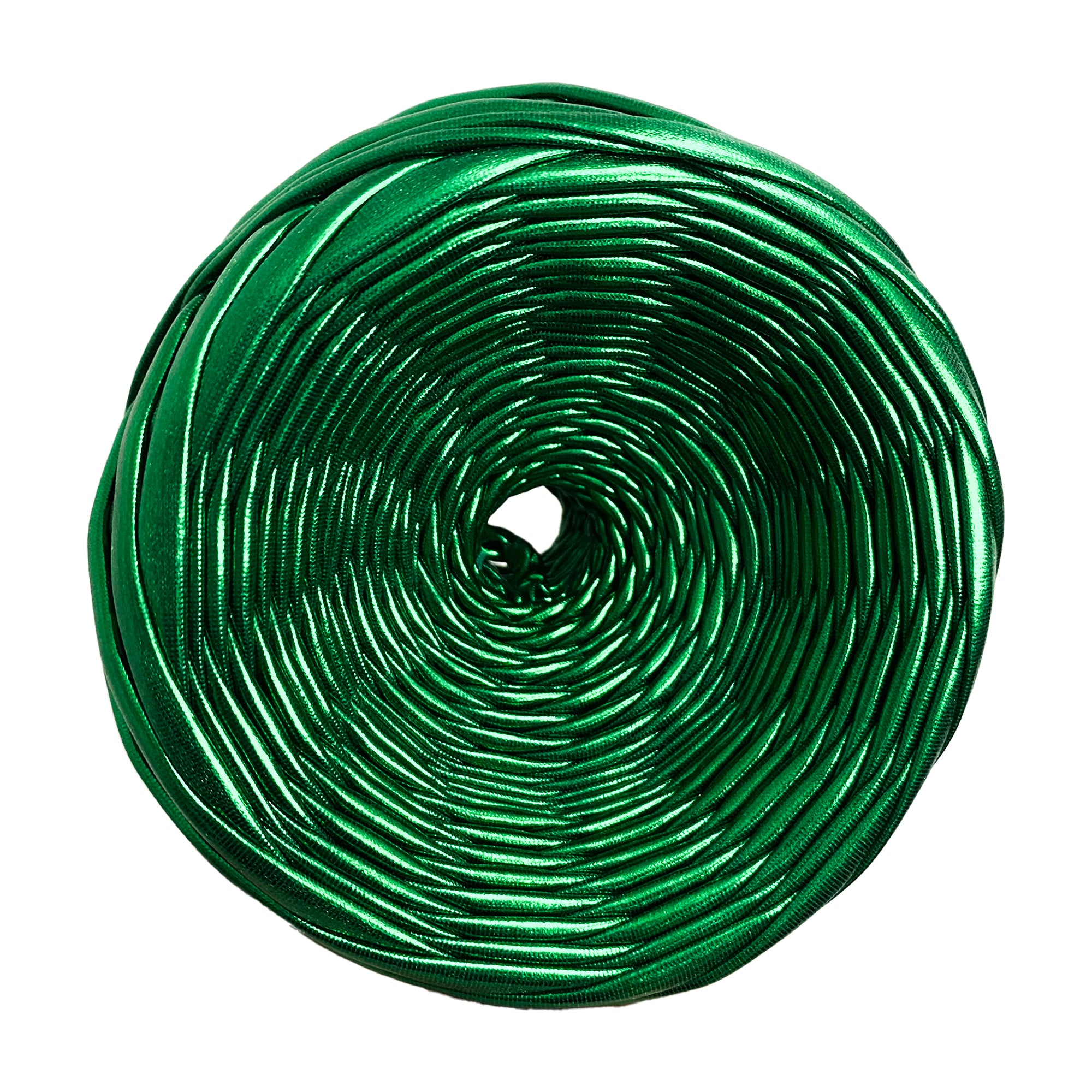 Emerald Green Metallic T-shirt Yarn