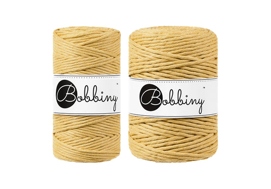 Honey - 3mm & 5mm Bobbiny Macrame Cord