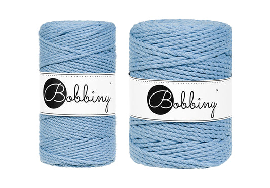 Perfect Blue - 3mm & 5mm 3PLY, Bobbiny Macramé Cord