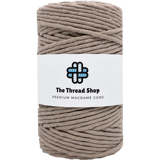Coffee - 3mm & 5mm, Thread Shop Macramé Cord