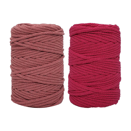 Raspberry & Lipstick -  5mm, Thread Shop Braided Cord