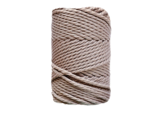 Sand, Chocolate 4mm 3PLY Thread Shop Macramé Cord