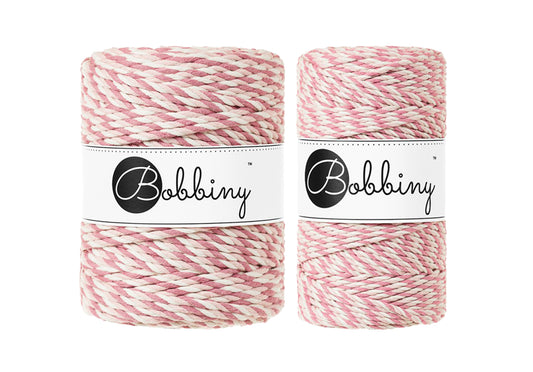 Magic Pink 3mm & 5mm 3PLY, Bobbiny Macramé Cord