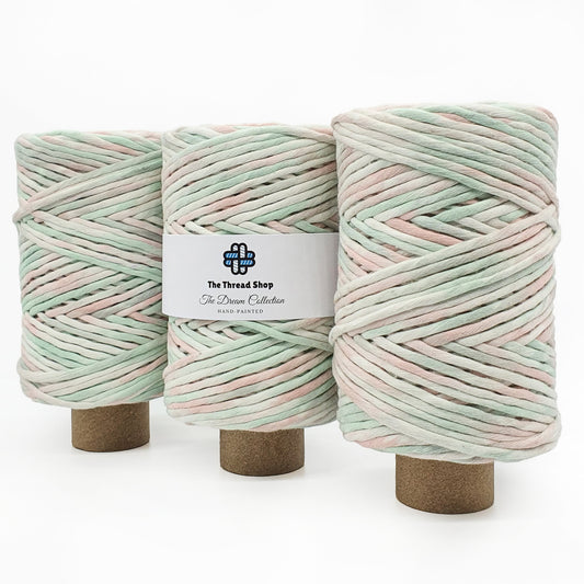 Watermelon - 4mm Hand-Painted Macramé String