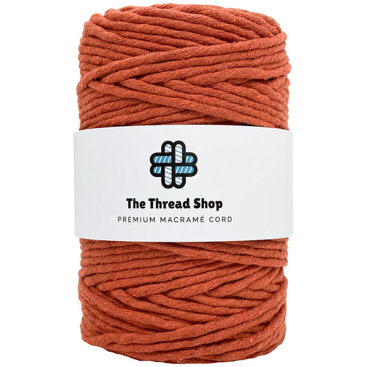 Burnt Orange & Poinsettia - 3mm & 5mm, Thread Shop Macramé Cord