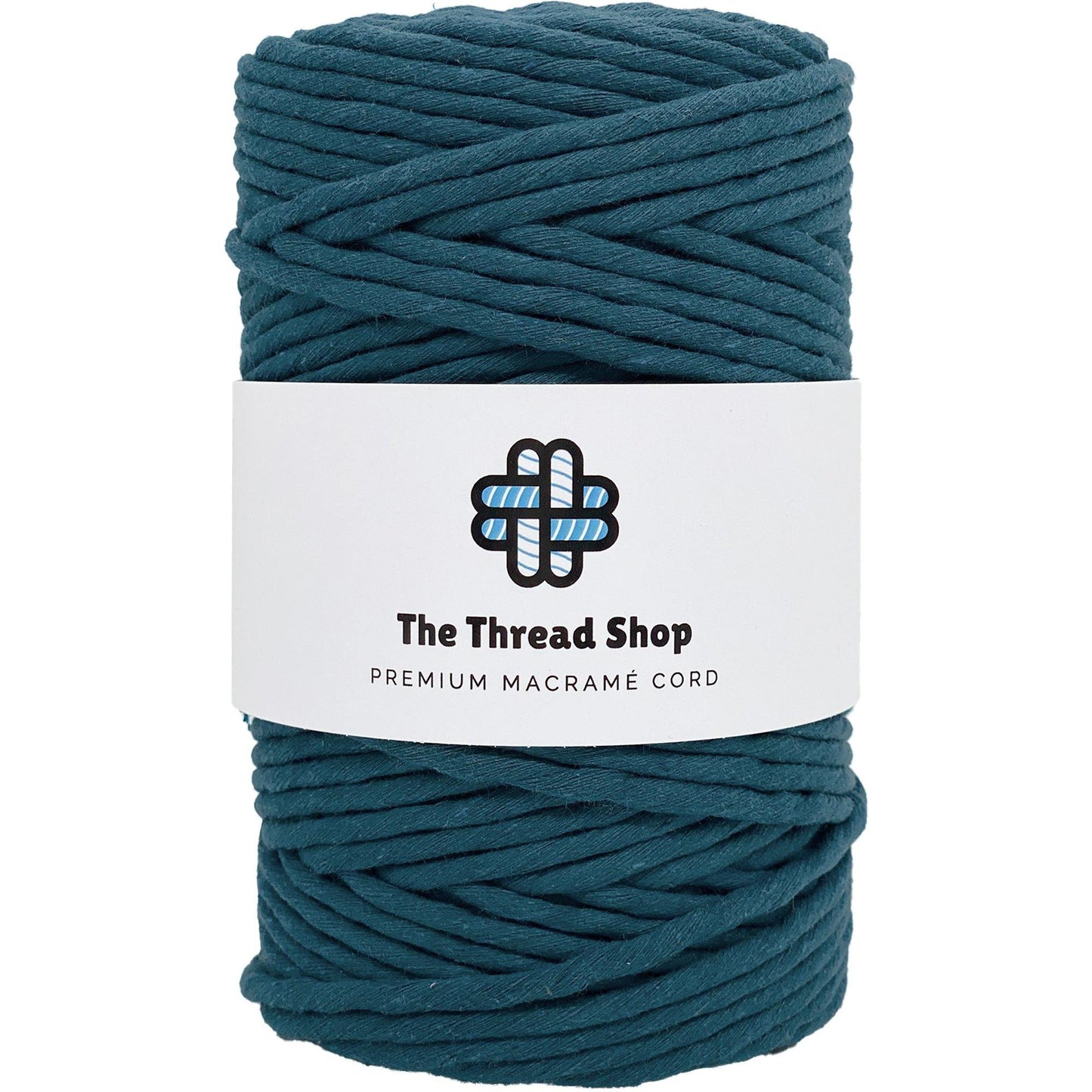 Peacock Blue & Midnight Blue - 3mm & 5mm, Thread Shop Macramé Cord