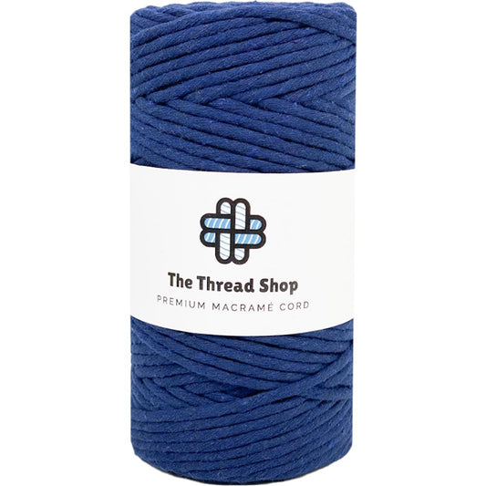 Peacock Blue & Midnight Blue - 3mm & 5mm, Thread Shop Macramé Cord
