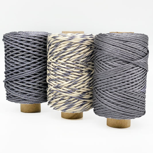 Gunmetal Grey - 3mm, 3mm 3PLY & 4mm Metallic String