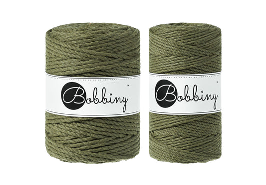 Avocado 3mm & 5mm 3PLY, Bobbiny Macramé Cord