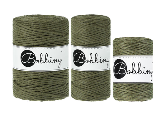 Avocado - 1.5mm, 3mm & 5mm, Bobbiny Macrame Cord