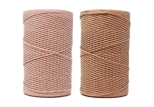 Ballet & Cappuccino Rose - 4mm, Thread Shop Macramé Cord