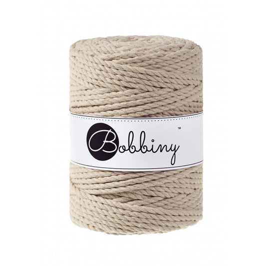 Beige 3mm & 5mm 3PLY, Bobbiny Macramé Cord