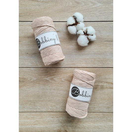 Biscuit - 3mm Bobbiny Macrame Cord