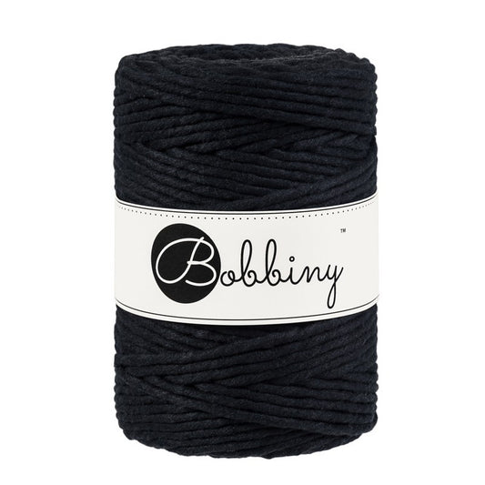 Black - 1.5mm, 3mm & 5mm, Bobbiny Macrame Cord