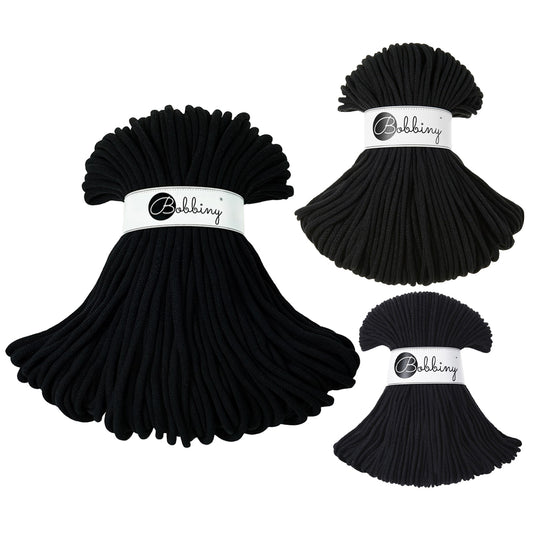 Black - 3mm, 5mm & 9mm, Bobbiny Braided Cord
