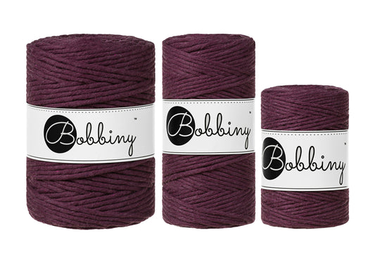 Blackberry - 1.5mm, 3mm & 5mm, Bobbiny Macrame Cord
